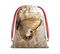 WSHFFILO Floral with Butterfly printed Drawstring Gift Bag Decoration Gift Wrap Bags