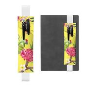 WSHFFILO Flower and Bird Art Printed Leather Pen Holder Bookmark Pencil Case