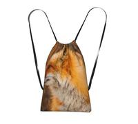 WSHFFILO Fox printed Storage bag with a drawstring backpack Drawstring strap pack Gym Bag