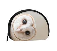 WSHFFILO Funny Owl Printed Shell Storage Bag Mini Coin Organiser