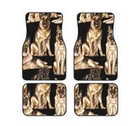 WSHFFILO German shepherd printed Car Floor Mat Set of Four Anti-Slip Car Floor Mats