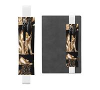 WSHFFILO German Shepherd Printed Leather Pen Holder Bookmark Pencil Case