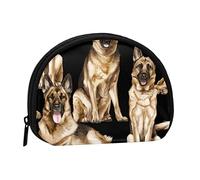 WSHFFILO German Shepherd Printed Shell Storage Bag Mini Coin Organiser
