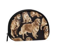 WSHFFILO Golden Retrievers Printed Shell Storage Bag Mini Coin Organiser