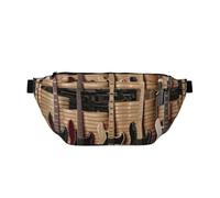 WSHFFILO Guitar Bass Music Musical Instruments Printed Crossbody Waist Pack Casual Chest Bag