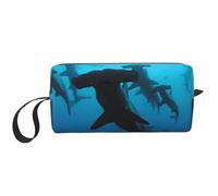 WSHFFILO Hammerhead Sharks Printed Receive Bag Pencil Case Small Makeup Bag