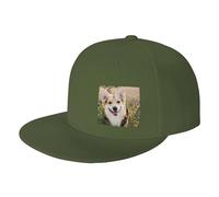 WSHFFILO happy Corgi Dog printed Baseball Cap Sports Cap sun hat
