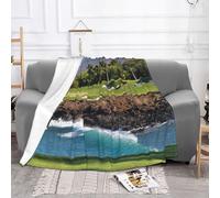 WSHFFILO Hawaii Beach Golf Course printed Ultra-Soft Micro Fleece Blanket Plush sofa throw