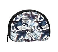 WSHFFILO Killer Whale Printed Shell Storage Bag Mini Coin Organiser