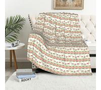 WSHFFILO Llama and Cactus printed Flannel Blanket 40x60in Air-conditioned blanket Plush sofa throw