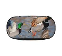 WSHFFILO Mallard Ducks Printed Pencil Bag Pencil Case Pencil Pouch Portable Stationery Bag