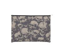 WSHFFILO Many Skulls Get Together Printed Paper Reusable Cosmetic Bag Makeup Bag Travel Toiletry Bag
