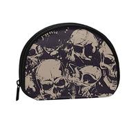 WSHFFILO Many Skulls Get Together Printed Shell Storage Bag Mini Coin Organiser