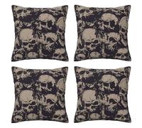 WSHFFILO Many Skulls Get Together printed Throw pillow Decorative Pillow Cover Soft Square Cushion Cover