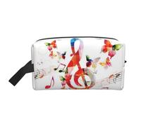 WSHFFILO Musica Butterfly Printed Storage Bag Makeup Bag Travel Toiletry Bag
