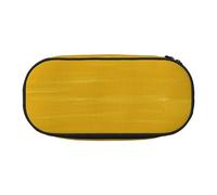 WSHFFILO Mustard Yellow and Black Printed Pencil Bag Pencil Case Pencil Pouch Portable Stationery Bag