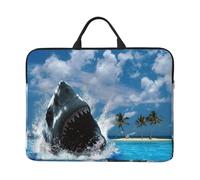 WSHFFILO Ocean Shark printed 14in Laptop Case Portable Laptop Bag Laptop Organiser