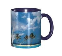 WSHFFILO Ocean Shark Printed Mug Double-Coloured Mug Ceramic Mug