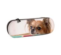 WSHFFILO Papillon in The Box Printed Leather Pencil Case Portable Stationery Pouch