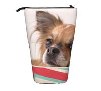 WSHFFILO Papillon in The Box Printed Pencil Telescopic Expandable Pen Pouch