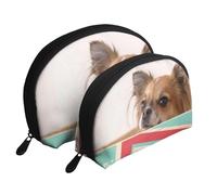 WSHFFILO Papillon in The Box Printed Portable Bags Clutch Pouch Makeup Bag