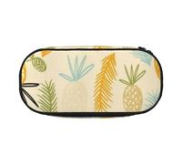 WSHFFILO Pineapple Pattern Printed Pencil Bag Pencil Case Pencil Pouch Portable Stationery Bag