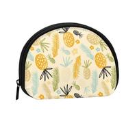 WSHFFILO Pineapple Pattern Printed Shell Storage Bag Mini Coin Organiser
