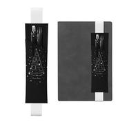 WSHFFILO Pizza Constellation Printed Leather Pen Holder Bookmark Pencil Case