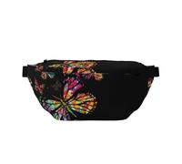 WSHFFILO Pretty Butterfly Printed Crossbody Waist Pack Casual Chest Bag