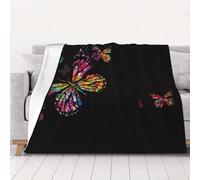 WSHFFILO Pretty butterfly printed Ultra-Soft Micro Fleece Blanket Warm Blanket