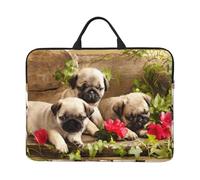 WSHFFILO puppys pug printed 14in Laptop Case Portable Laptop Bag Laptop Organiser
