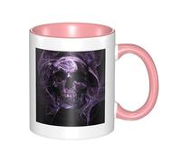 WSHFFILO Purple Skull Printed Ceramic Mug Drinking Cup Coffee Mug