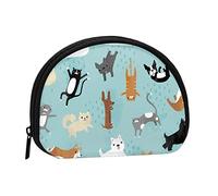 WSHFFILO Raining Cats & Dogs Printed Shell Storage Bag Mini Coin Organiser