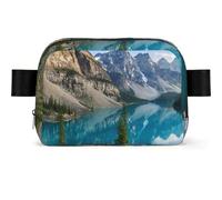 WSHFFILO Rocky Mountains Printed Square-Shaped Fashionable Waist Bag Casual Chest Bag