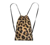 WSHFFILO Rough Leopard print printed Storage bag with a drawstring backpack Drawstring strap pack Gym Bag