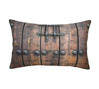 WSHFFILO Rustic Stall Wooden Door printed pillow case Throw pillow Decorative Pillow Cover