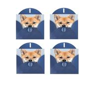 WSHFFILO Smiling Shiba Inu printed Greeting card with Envelope Thank You Card