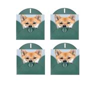 WSHFFILO Smiling Shiba Inu printed Greeting card with Envelope Thank You Card