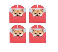 WSHFFILO Smiling Shiba Inu printed Greeting card with Envelope Thank You Card