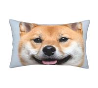 WSHFFILO Smiling Shiba Inu printed pillow case Throw pillow Decorative Pillow Cover