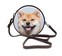 WSHFFILO Smiling Shiba Inu printed Shoulder Bag Tote bag Fashion handbag