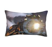 WSHFFILO Steam Train printed pillow case Throw pillow Decorative Pillow Cover