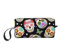 WSHFFILO Sugar Skulls Printed Receive Bag Pencil Case Small Makeup Bag