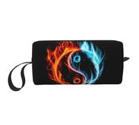 WSHFFILO Water and Fire Tai Chi Printed Receive Bag Pencil Case Small Makeup Bag