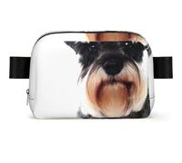 WSHFFILO Well-Behaved Schnauzer Printed Square-Shaped Fashionable Waist Bag Casual Chest Bag