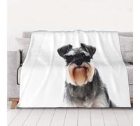 WSHFFILO Well-behaved schnauzer printed Ultra-Soft Micro Fleece Blanket Warm Blanket