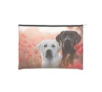 WSHFFILO White Labrador Printed Paper Reusable Cosmetic Bag Makeup Bag Travel Toiletry Bag