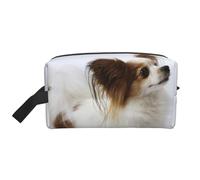 WSHFFILO White Papillon Printed Storage Bag Makeup Bag Travel Toiletry Bag