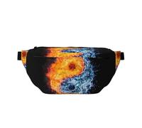 WSHFFILO yin yang fire Water Printed Crossbody Waist Pack Casual Chest Bag