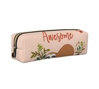 WSHFFILO You are Awesome Sloth Printed Leather Pencil Case Pencil Pouch